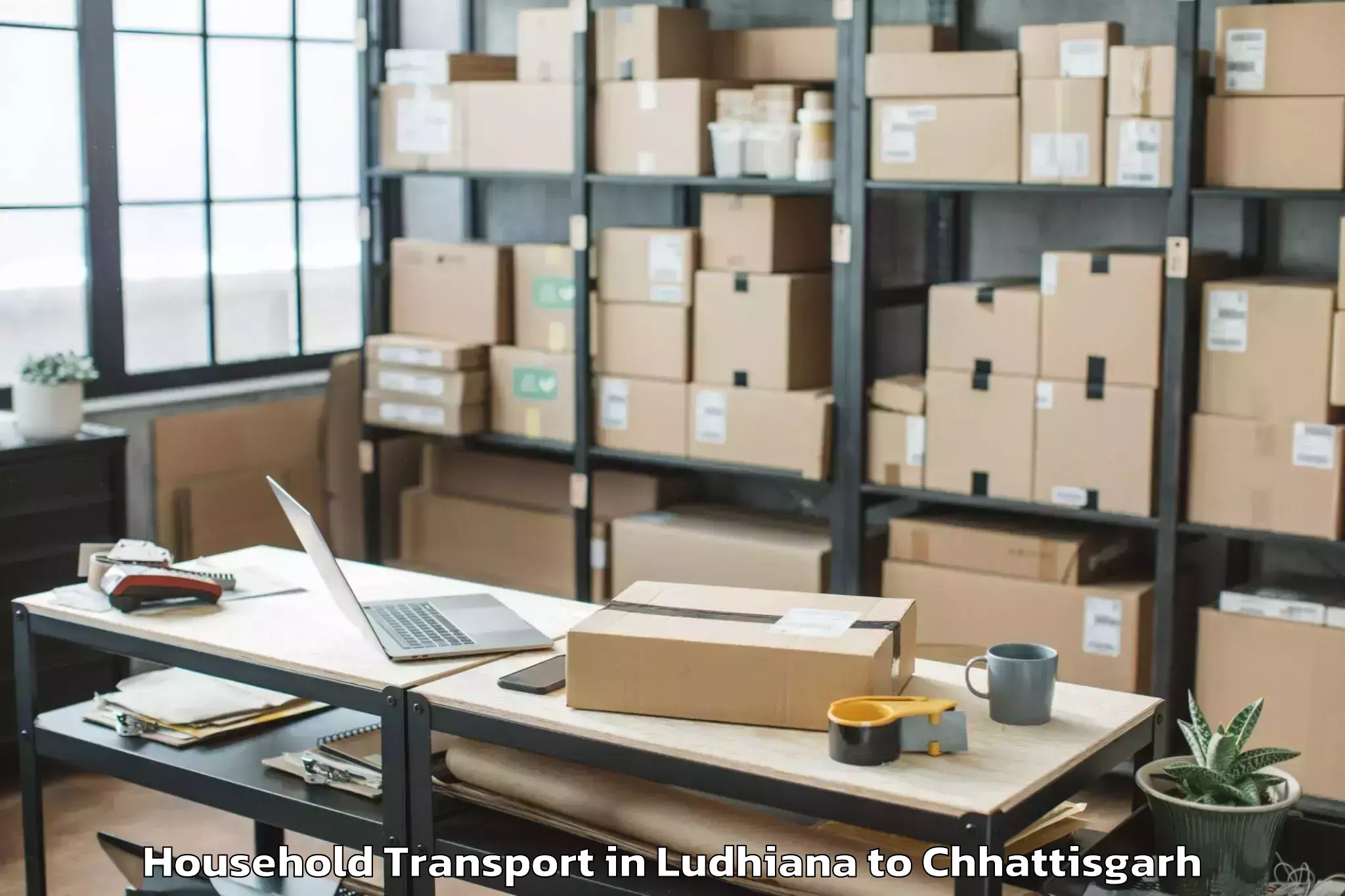 Book Ludhiana to Bhanupratappur Household Transport